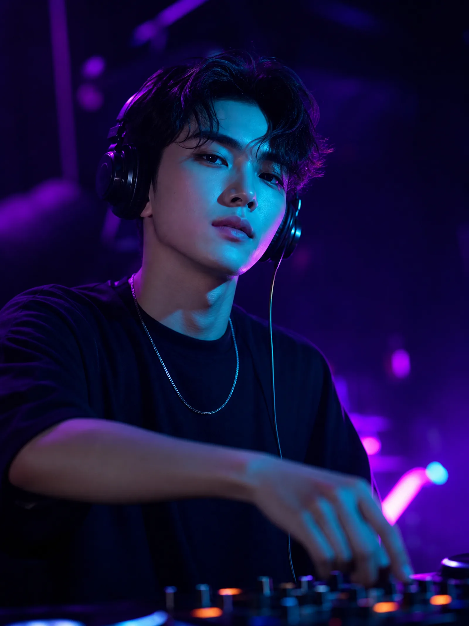独立音乐人DJ Aether的舞台肖像